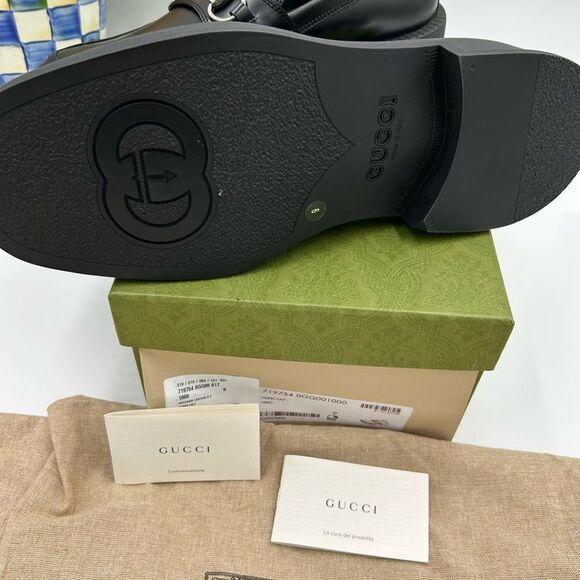 Men’s Gucci horse bit chunky leather loafers size 9, made in Italy - Picture 6 of 9
